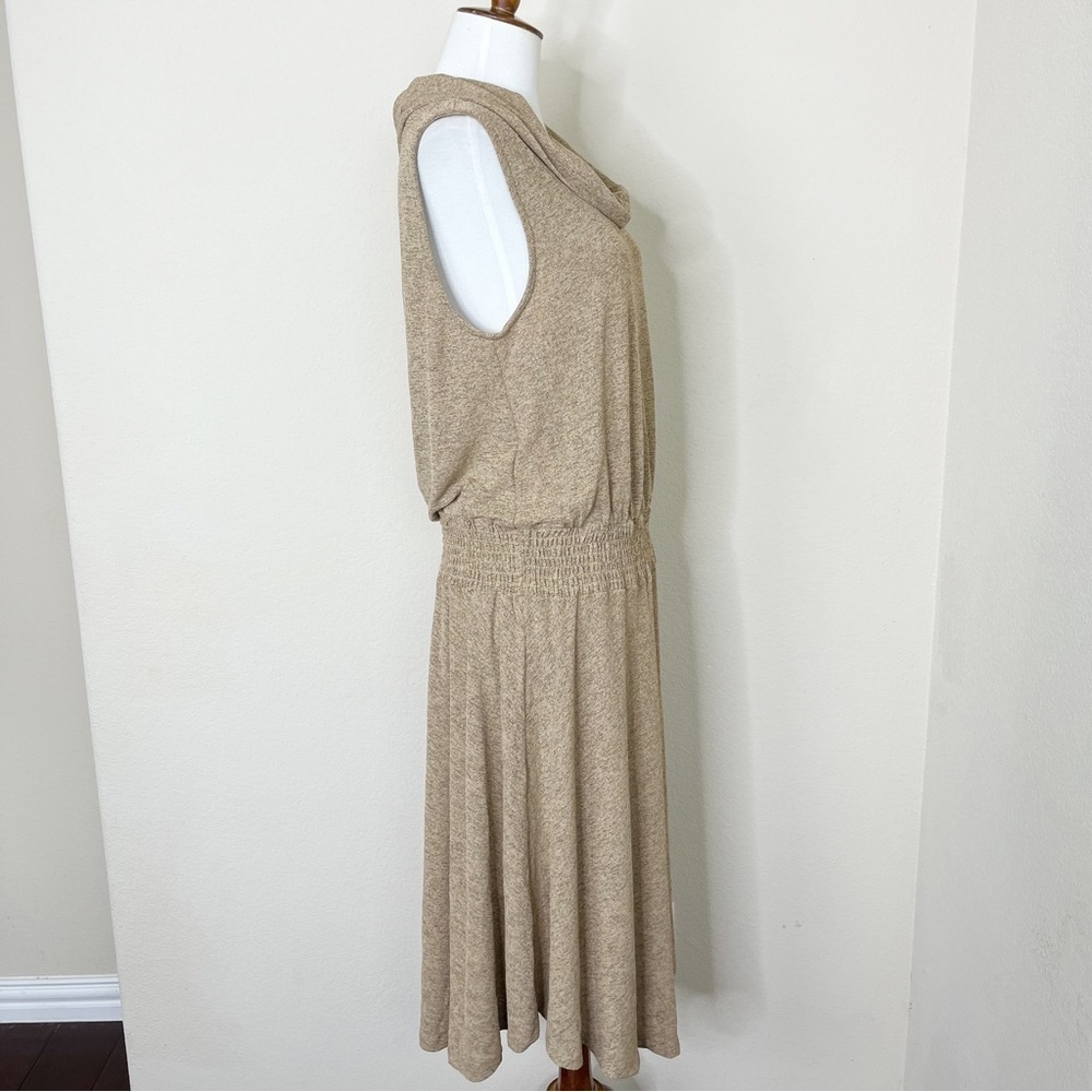 Soft Surroundings Kerry Knit Sleeveless Cowl Neck Tan Dress - Picture 7 of 13